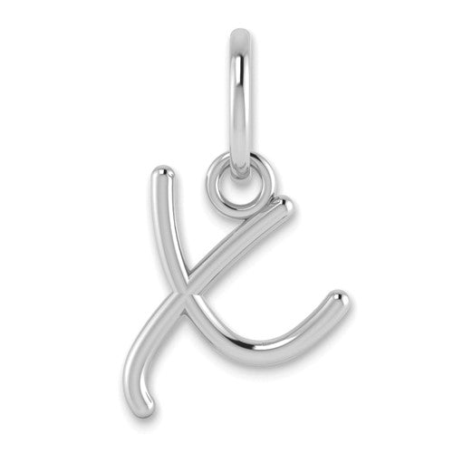 14KW Upper case Letter X Initial Charm