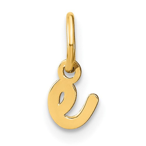 14KY Lower case Letter E Initial Charm