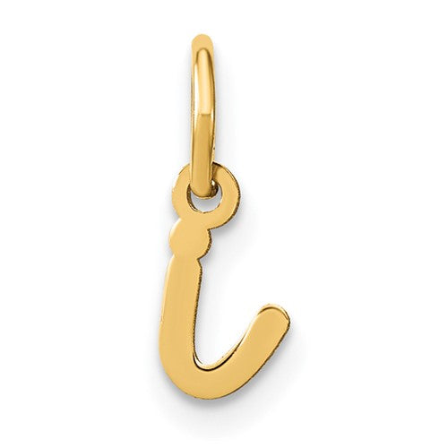 14KY Lower case Letter I Initial Charm