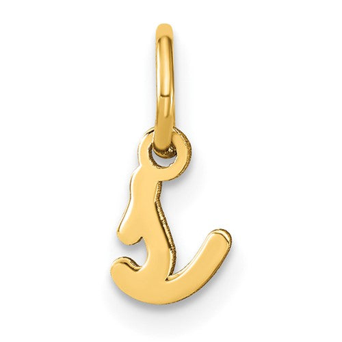 14KY Lower case Letter S Initial Charm