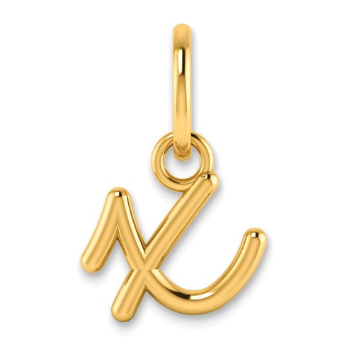 14KY Lower case Letter X Initial Charm