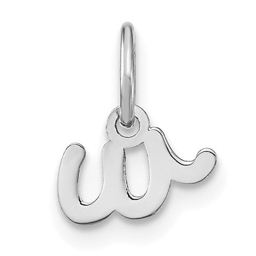 14KW Lower case Letter W Initial Charm