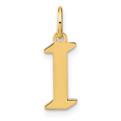 14KY Letter I Initial Pendant