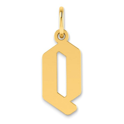 14KY Letter Q Initial Pendant