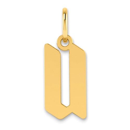 14KY Letter U Initial Pendant