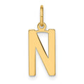 14ky Letter N Initial Pendant