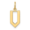 14ky Letter V Initial Pendant