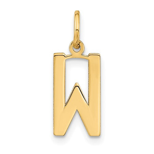 14ky Letter W Initial Pendant