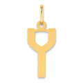 14ky Letter Y Initial Pendant