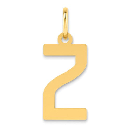 14ky Letter Z Initial Pendant