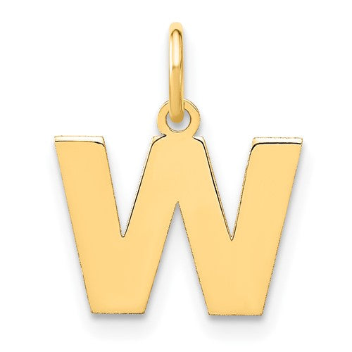 14ky Letter W Initial Pendant