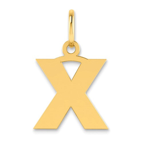 14ky Letter X Initial Pendant