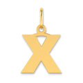 14ky Letter X Initial Pendant