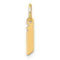 14ky Lowercase Letter I Initial Pendant