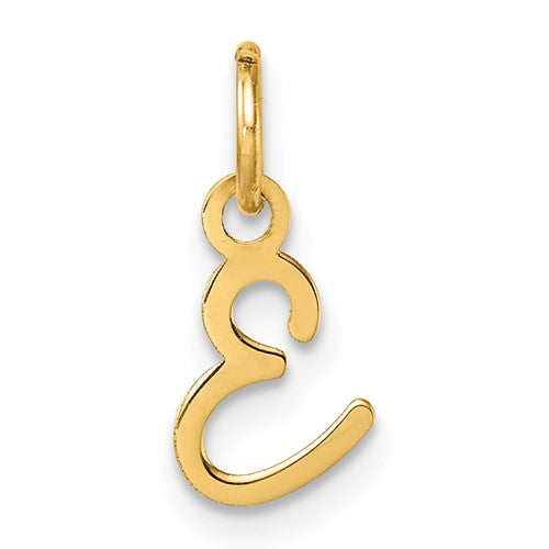 14K Uppercase Letter E Initial Charm