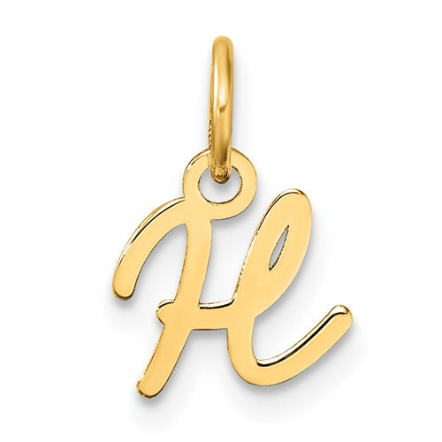 14K Uppercase Letter H Initial Charm