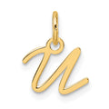 14K Uppercase Letter U Initial Charm