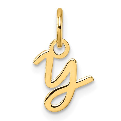 14K Uppercase Letter Y Initial Charm