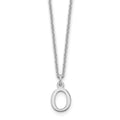10KW Cutout Letter O Initial Necklace