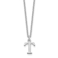 10KW Cutout Letter T Initial Necklace