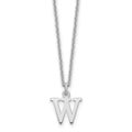 14KW Cutout Letter W Initial Necklace