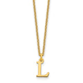 14KR Cutout Letter L Initial Necklace