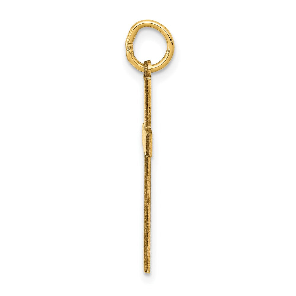 14K Laser Designed Cross Charm