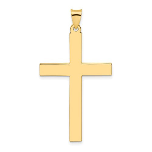 14k Polished Solid Cross Pendant
