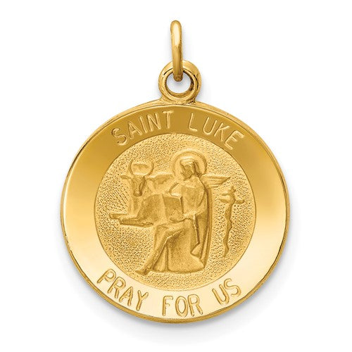 14k Saint Luke Medal Charm