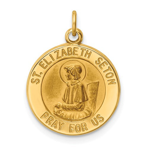 14k Saint Elizabeth Seton Medal Charm