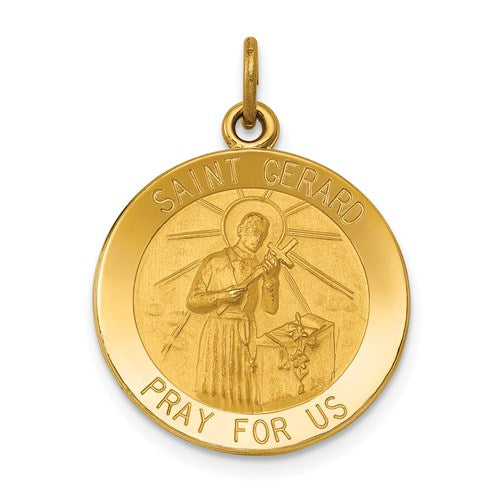 14k Saint Gerard Medal Pendant