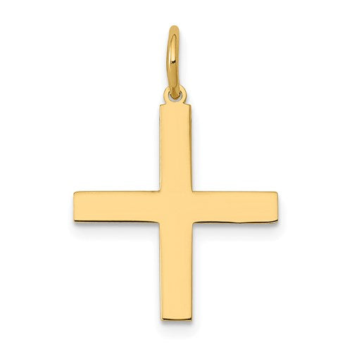 14K Laser Designed Greek Cross Charm