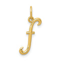 14k Yellow Gold Letter F Initial Charm