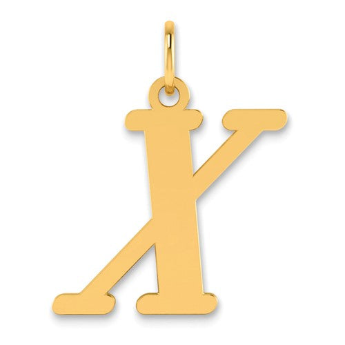 14k Polished Letter X Initial Pendant