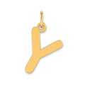 14k Polished Bubble Letter Y Initial Pendant