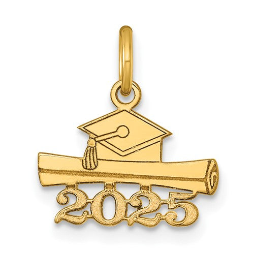 14K 2025 Graduation Cap and Diploma Charm
