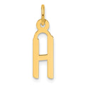 14K  Slanted Block Letter H Initial Charm