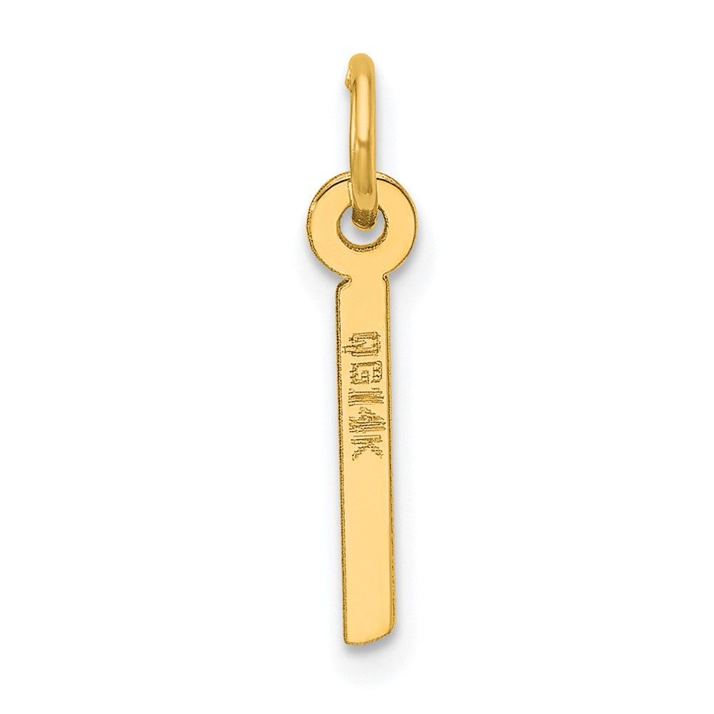 14K  Slanted Block Letter I Initial Charm