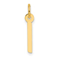 14K  Slanted Block Letter I Initial Charm