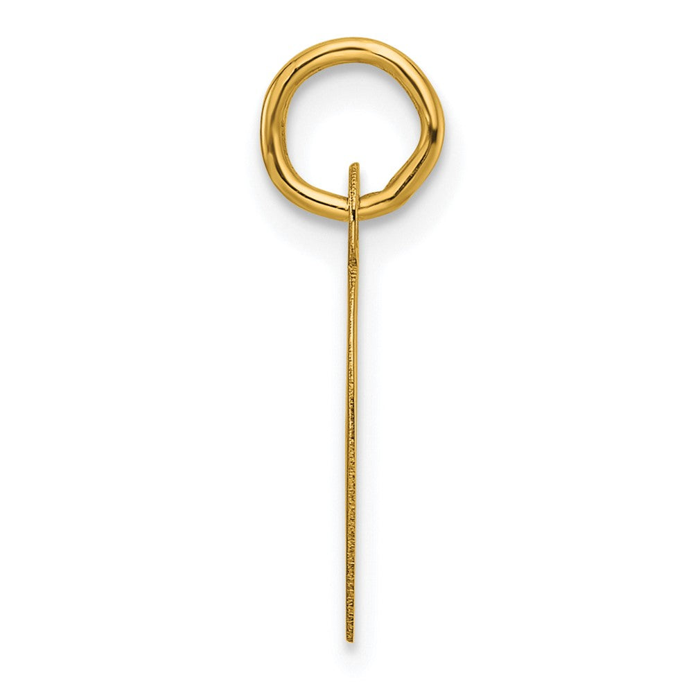 14K  Slanted Block Letter O Initial Charm