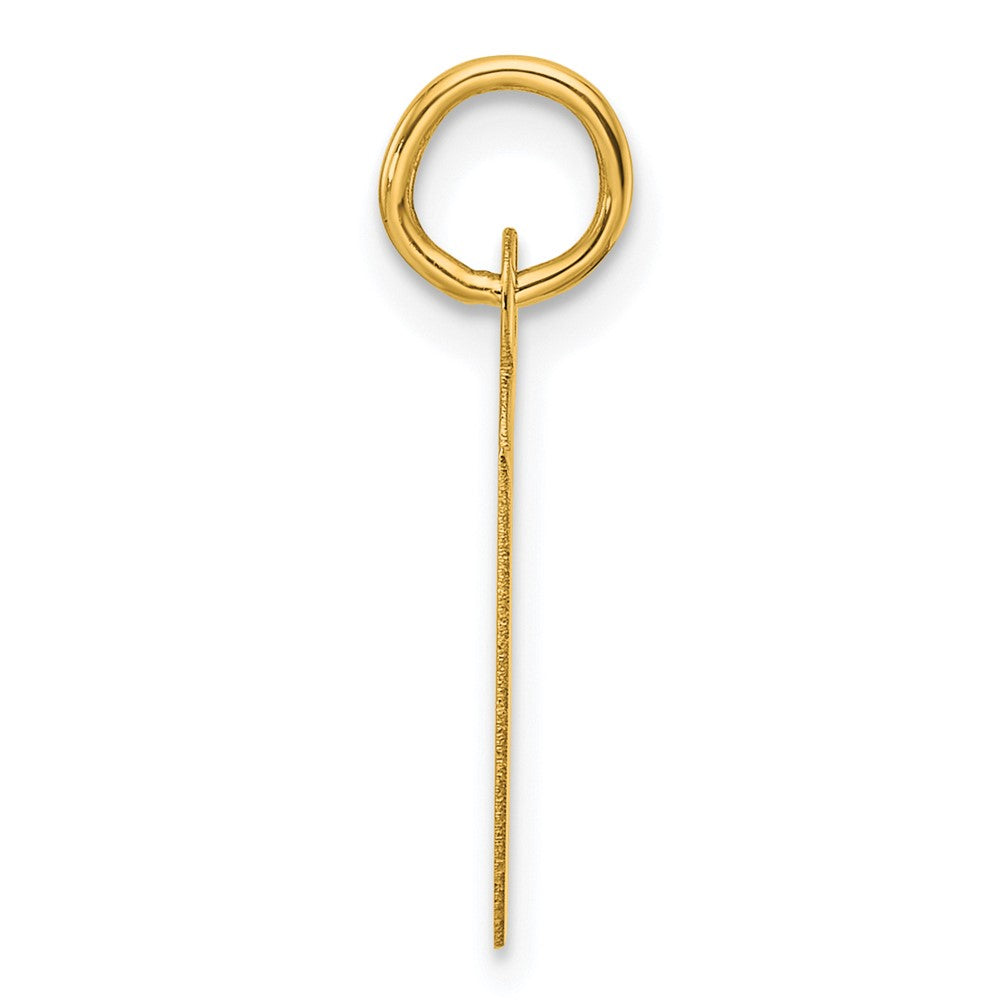 14K  Slanted Block Letter U Initial Charm