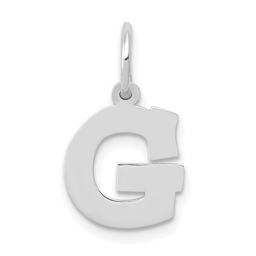 14KW Small Block Letter G Initial Charm