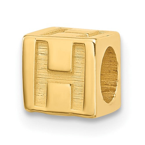 14ky Alphabet Bead Letter H