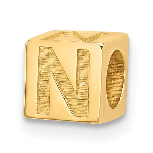 14ky Alphabet Bead Letter N