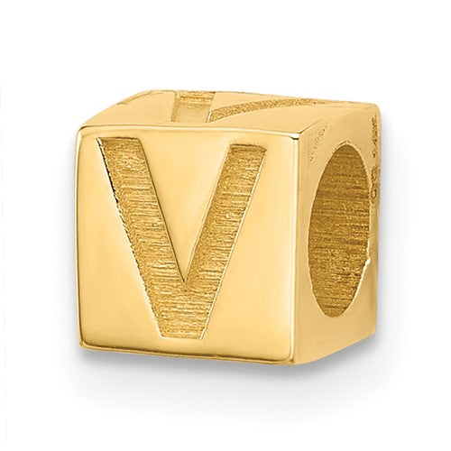 14ky Alphabet Bead Letter V