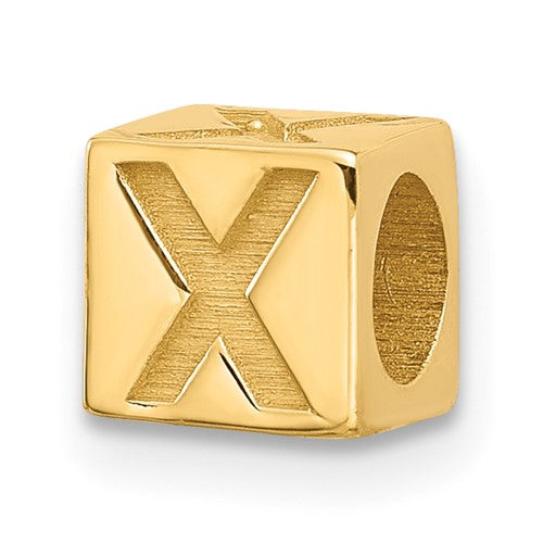 14ky Alphabet Bead Letter X